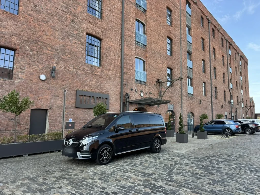Mercedes-Benz chauffeur car on a long distance journey from Manchester